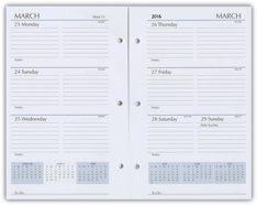 2015 three ring weekly monthly calendar insert