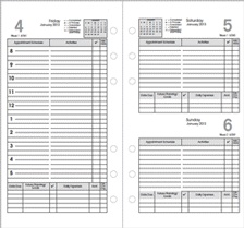 3 3/4 x 6 3/4 Daily Agenda Refills